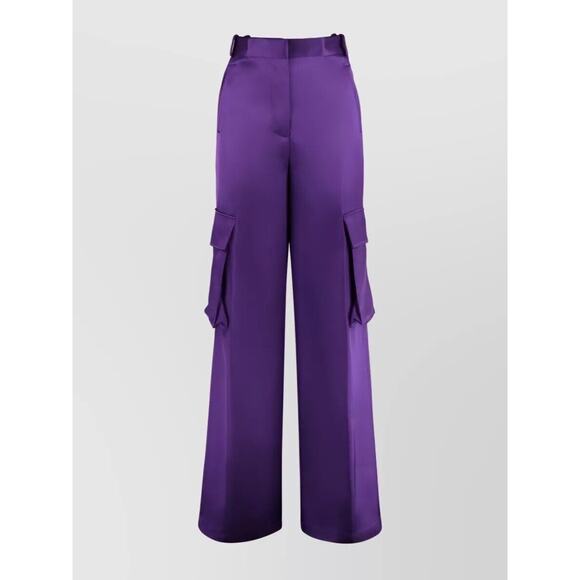 Versace Runway 2023 Wide Leg Cargo Trouser Pants Orchid Purple 40/ 4 NWT $1,875 - Picture 3 of 14